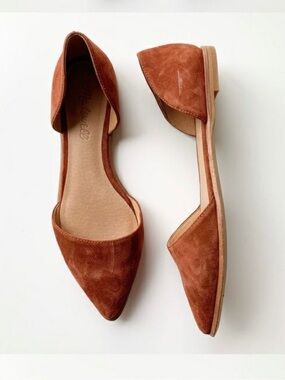 Madewell Arielle D’Orsay Suede Pointed Toe Flats
